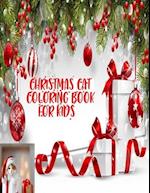 Christmas Cat Coloring Book For Kids