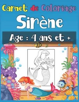 Carnet de coloriage sirène