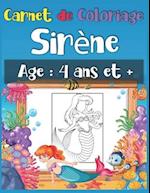 Carnet de coloriage sirène