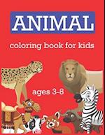 animal coloring book for kids ages 3-8