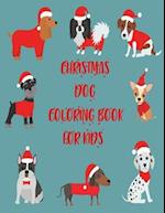 Christmas Dog Coloring Book For Kids