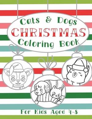 Cats and Dogs Christmas Coloring Book