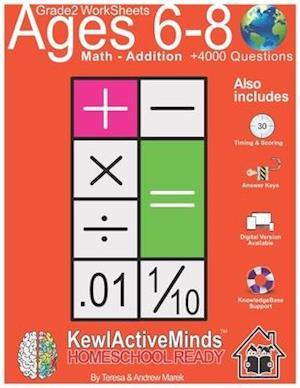 Grade 2 Worksheets - Math Addition, HomeSchool Ready +4000 Questions