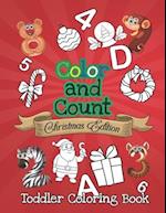 Color And Count Toddler Coloring Book - Christmas Edition