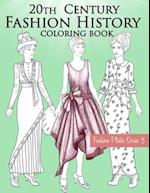 20th Century Fashion History Coloring Book