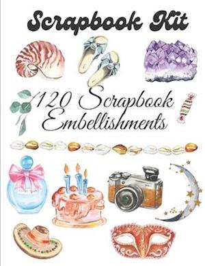 Scrapbook Kit - 120 Scrapbook Embellishments