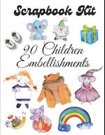 Scrapbook kit - 90 Children Embellishments