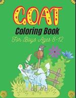 GOAT Coloring Book For Boys Ages 8-12