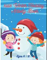 Kids Winter Holiday Activity Book Ages 4-8