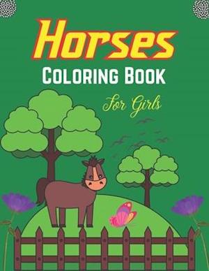 Horses Coloring Book For Girls