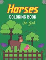 Horses Coloring Book For Girls