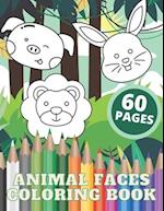 Animal Faces Coloring Book
