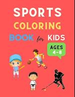 Sports coloring book for kids ages 4-8
