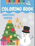 COLORING BOOK: CHRISTMAS AND WINTER 63 PAGES 