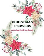 Christmas flowers coloring book for adults