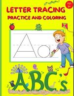 Letter Tracing Practice and Coloring