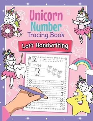 Unicorn Number Tracing Book Left Handwriting