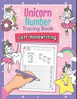 Unicorn Number Tracing Book Left Handwriting