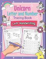 Unicorn Letter and Number Tracing Book Left Handwriting