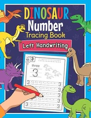 Dinosaur Number Tracing Book Left Handwriting