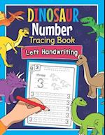 Dinosaur Number Tracing Book Left Handwriting