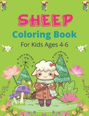 SHEEP Coloring Book For Kids Ages 4-6