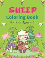 SHEEP Coloring Book For Kids Ages 4-6