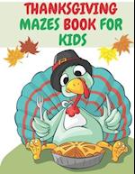 Thanksgiving Mazes Book for Kids