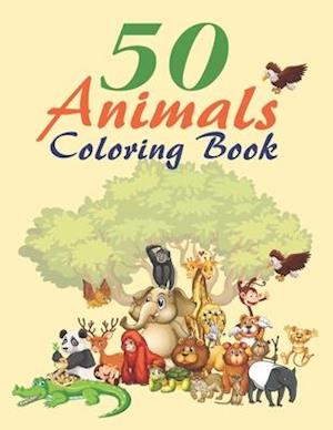 50 Animals Coloring Book: A Coloring Book For Adults Featuring Mandalas Inspired Animals Patterns For Relaxation And Stress Relieve (Animal Mandala De