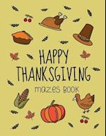 Happy Thanksgiving Mazes Book