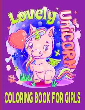 lovely unicorn coloring book for girls