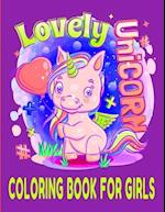 lovely unicorn coloring book for girls