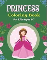 PRINCESS Coloring Book For Kids Ages 5-7