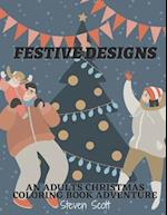 Festive Designs an Adults Christmas Coloring Book Adventure