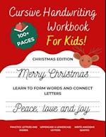 Cursive Handwriting Workbook For Kids Christmas Edition