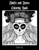Skulls and Roses Coloring Book