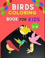 Birds coloring book for kids ages 3-6