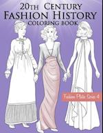 20th Century Fashion History Coloring Book