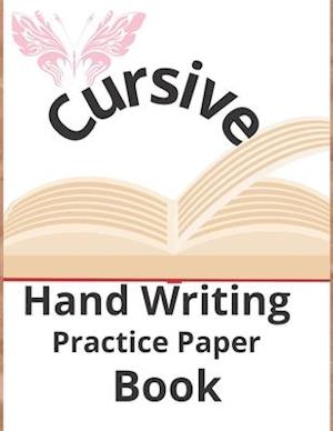 cursive hand writing practice paper book