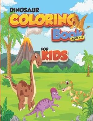 Dinosaur coloring book for kids ages 4-8