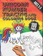 Unicorn Number Tracing and Coloring Book