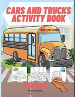 Cars And Trucks Activity Book For Kids