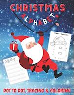 Christmas Alphabet Dot to Dot Tracing & Coloring Book