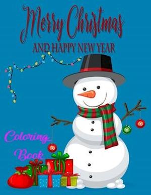 Merry Christmas And Happy New Year Coloring book