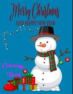 Merry Christmas And Happy New Year Coloring book