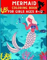 Mermaid coloring book for girls ages 8-12