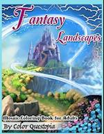 Fantasy Landscapes Mosaic Coloring Book For Adults