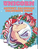 Unicorn Advent Calendar Colouring Book