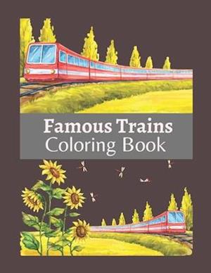 Famous Trains Coloring Book