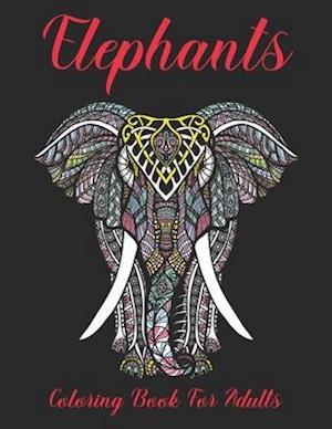 Elephants Coloring Book for Adults